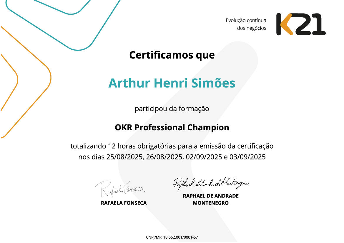 Certificado K21